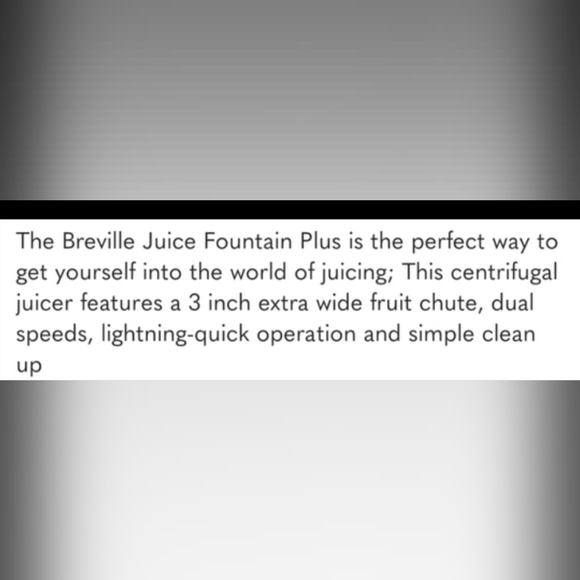 Breville Juice Fountain JE95XL Electric Juicer 850 watts (better than blender) - Picture 5 of 8